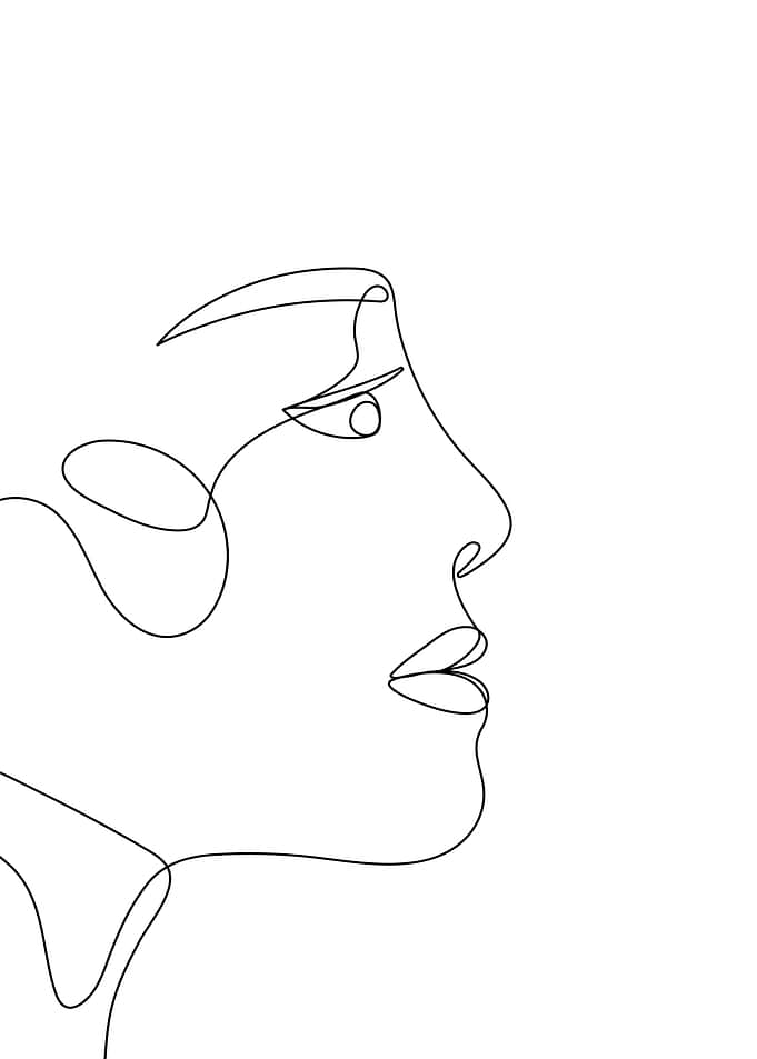Women head face drawings