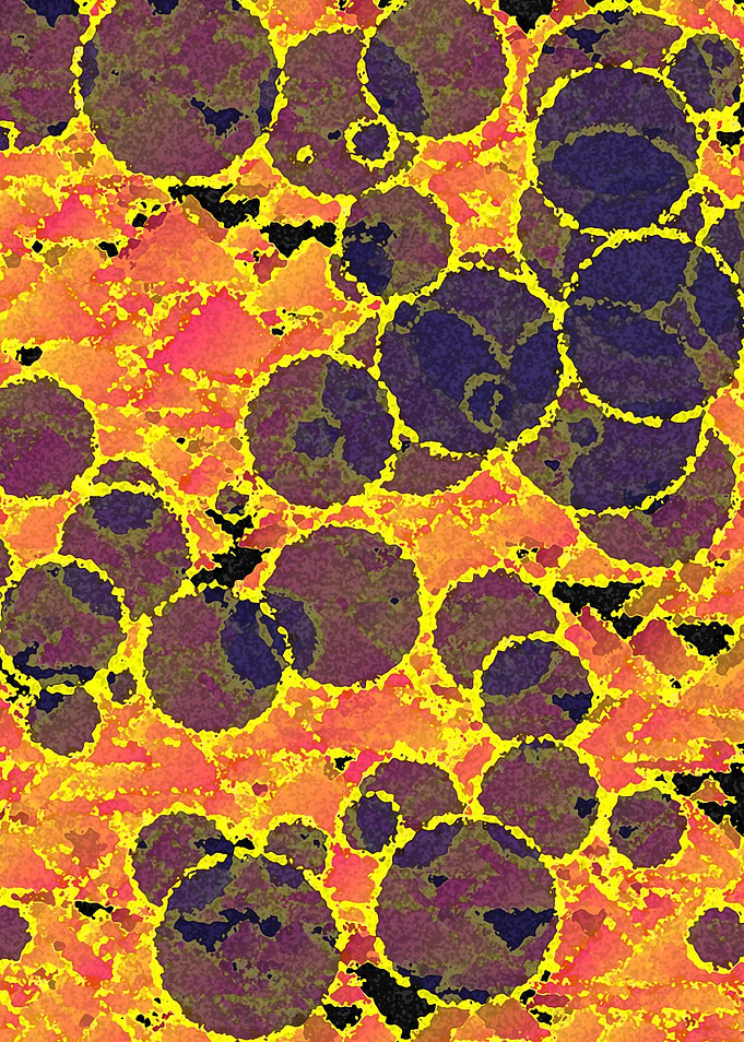 Bubbles orange abstract