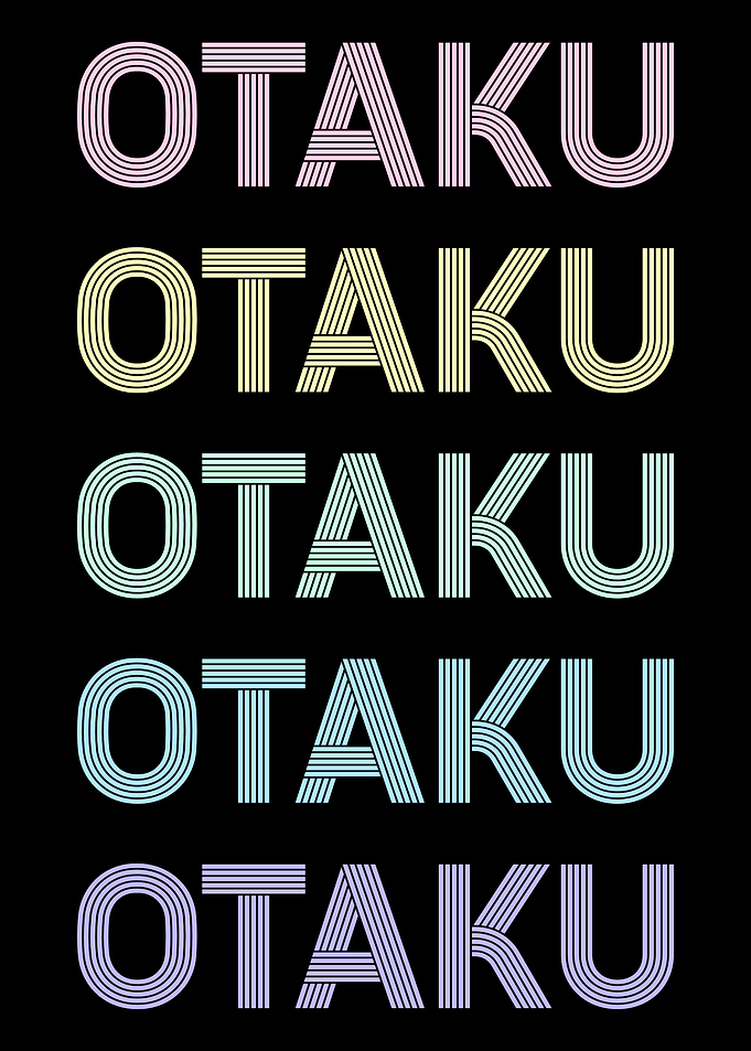 Retro Pastel Otaku Text