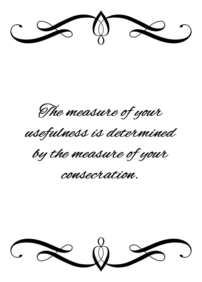 Useful Consecration ODB