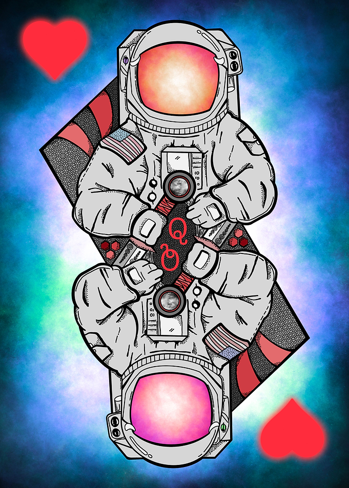 Surreal cosmic game card