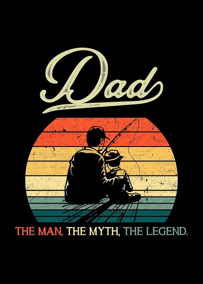 Dad Son fishing Father