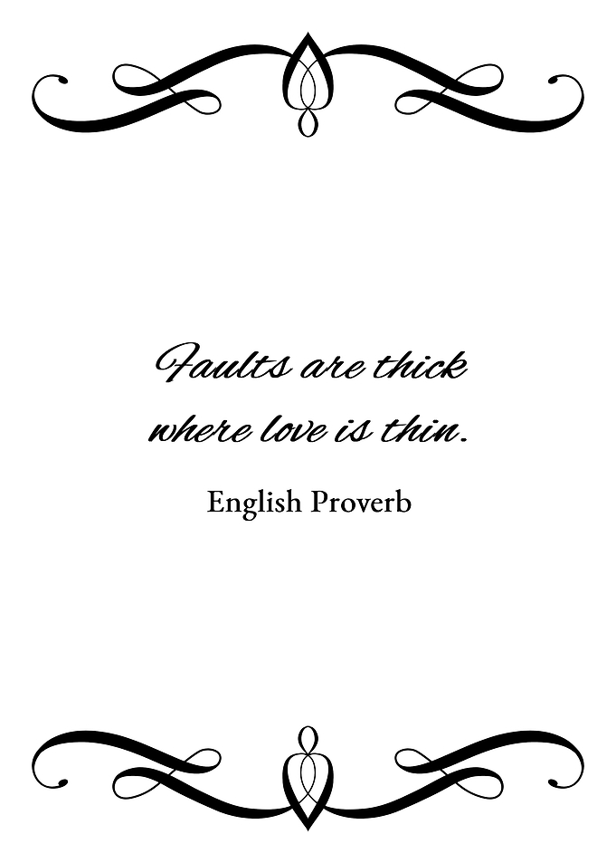 Thick Faults Thin Love