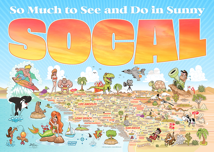 SoCal Cartoon Map
