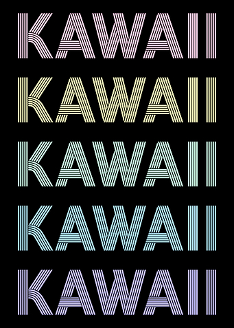 Retro Pastel Kawaii Text