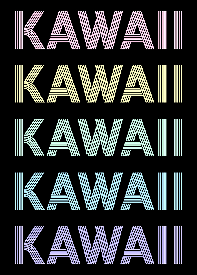 Retro Pastel Kawaii Text