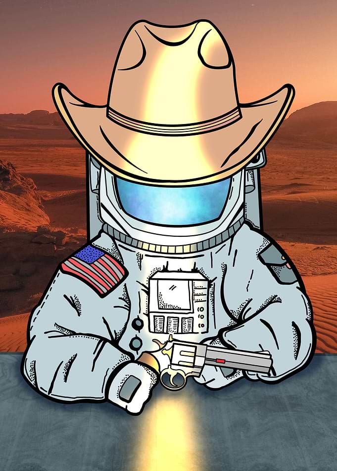 Gunslinger astronaut