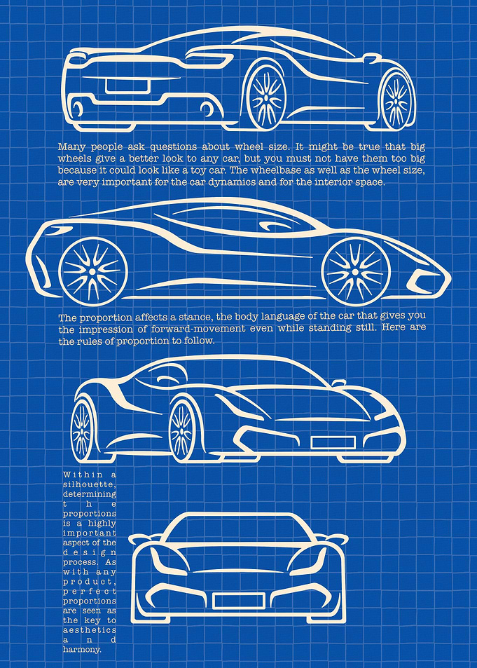 Sport car blueprint