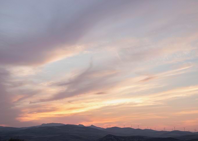Natural landscape with sun