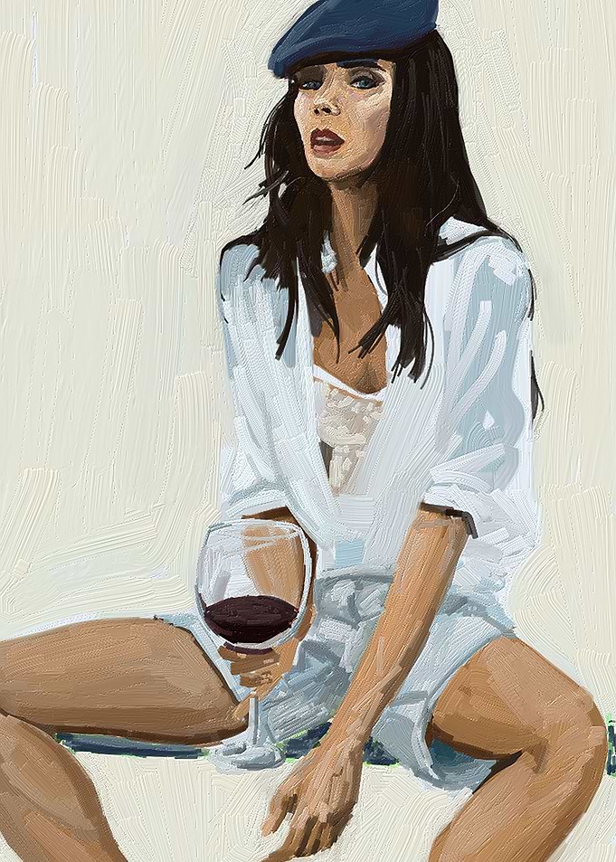 Antoinette a olio digitale