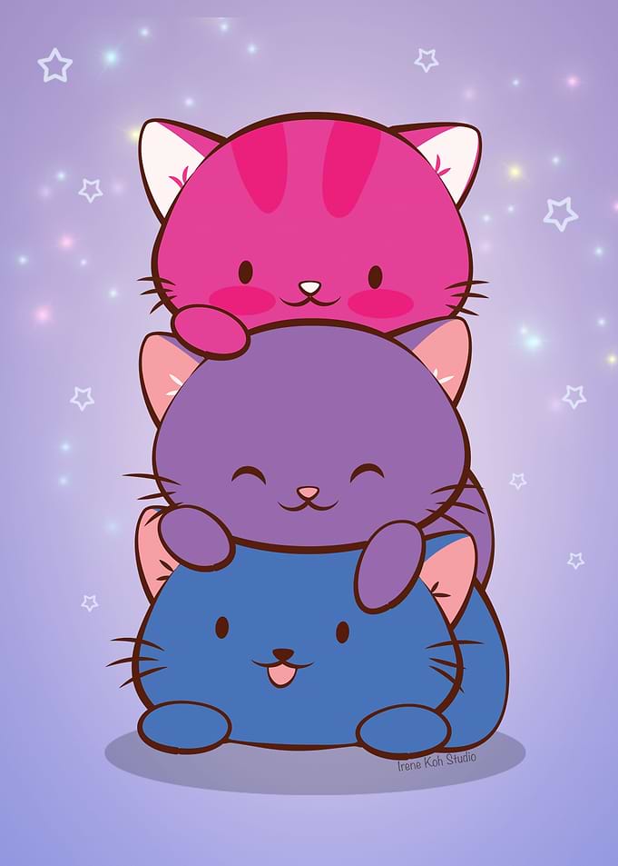 LGBTQ Bisexual Pride Cats