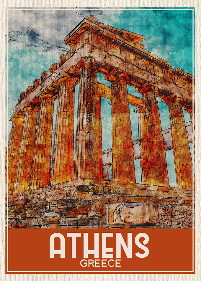 Travel Art Athens Greece