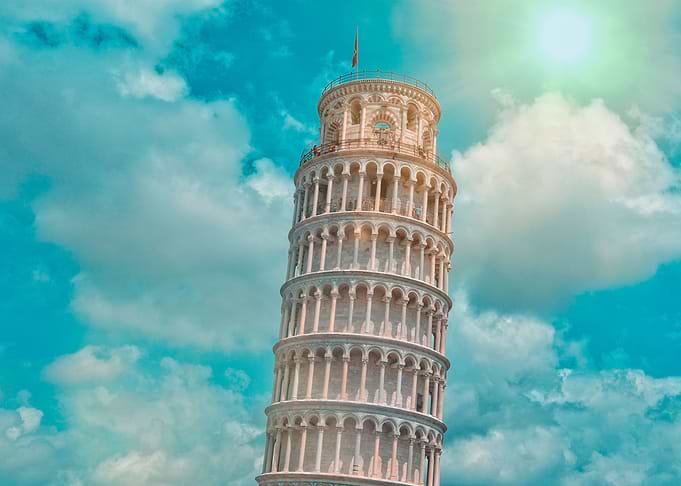 The leaning tower of Pisa