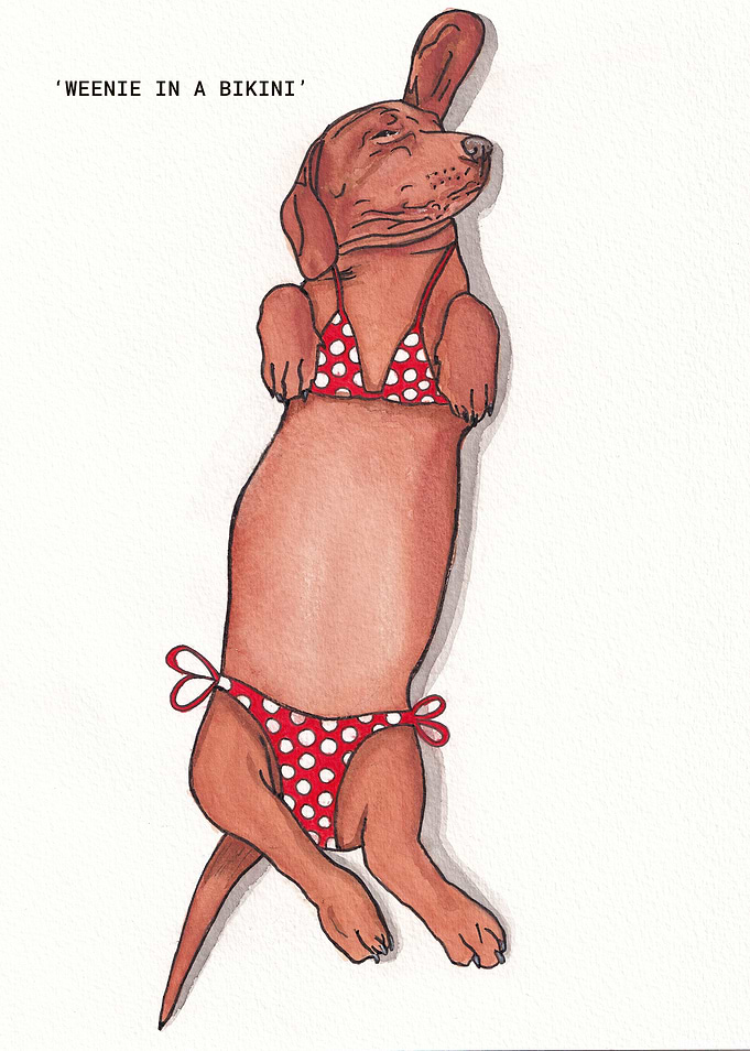 Weenie in a Bikini Red