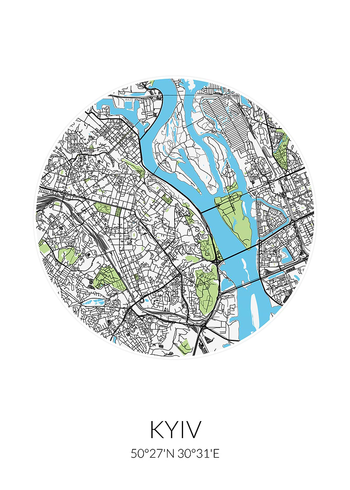 Kyiv Circle City Map