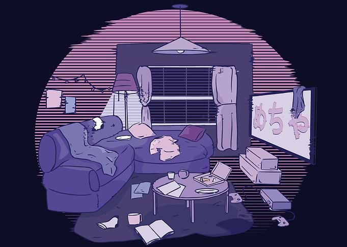 Messy house vaporwave