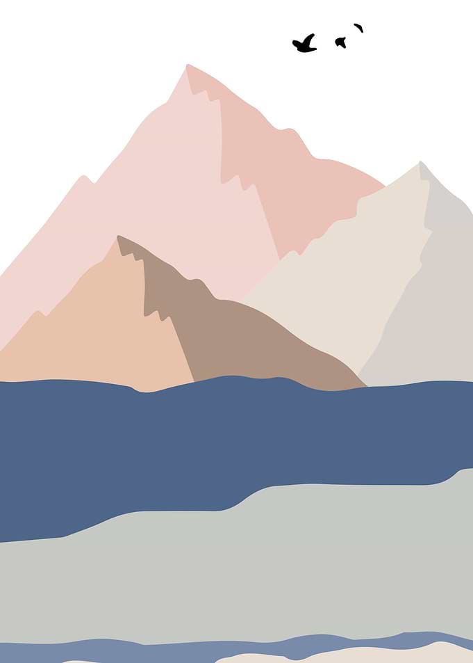 Aesthetic Mountain layers