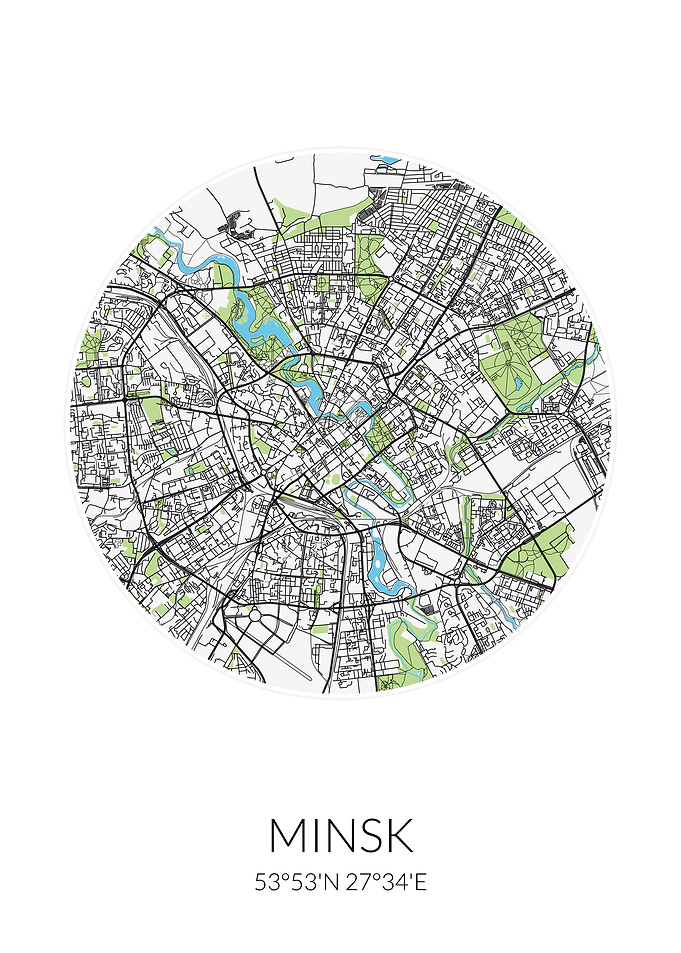 Minsk Circle City Map