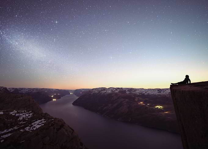 Star gazing at pulpit rock