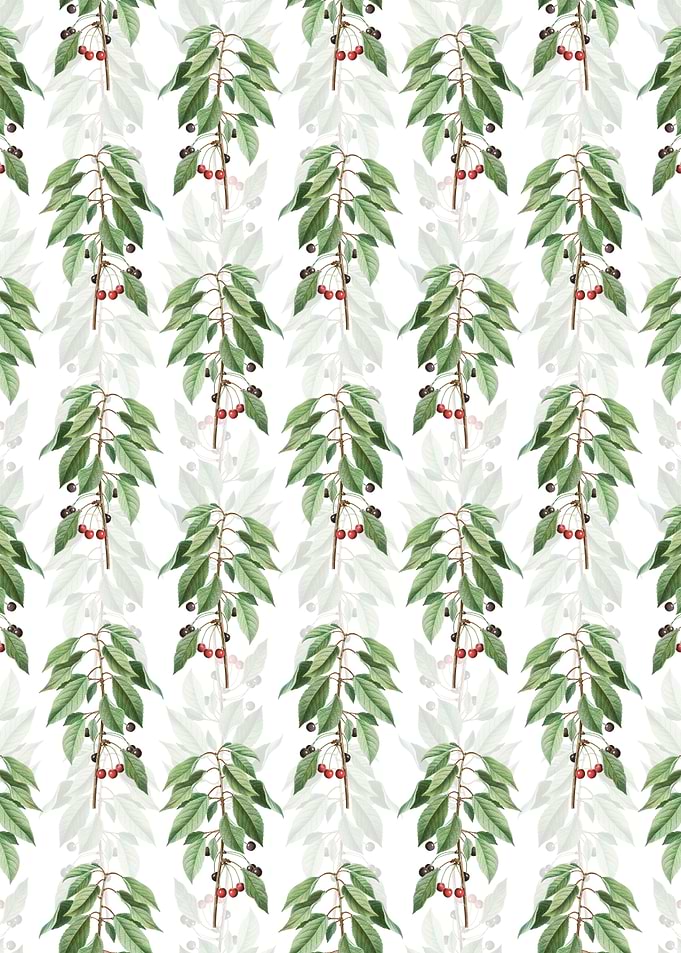 Floral Wild Cherry Pattern