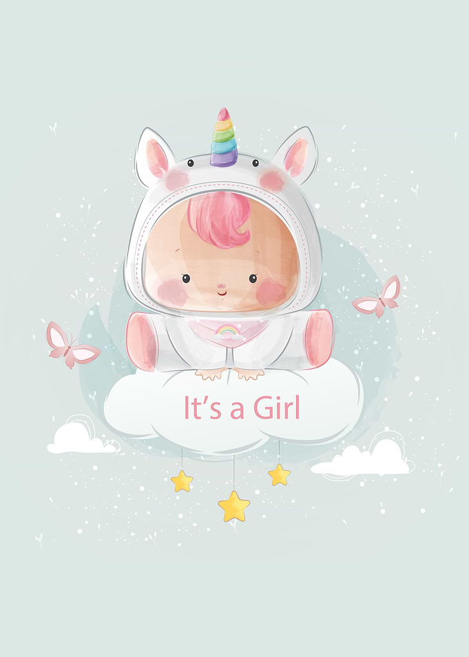 Baby Girl In Unicorn