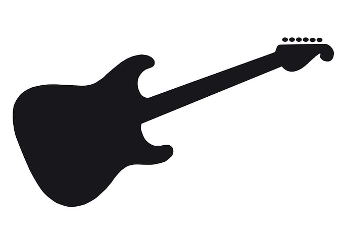 Isolated Guitar SIlhouette