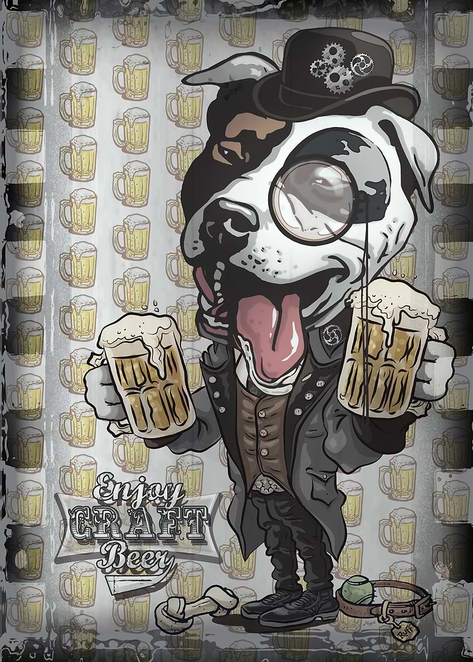 Pit Bull Enjoy Craft Beer