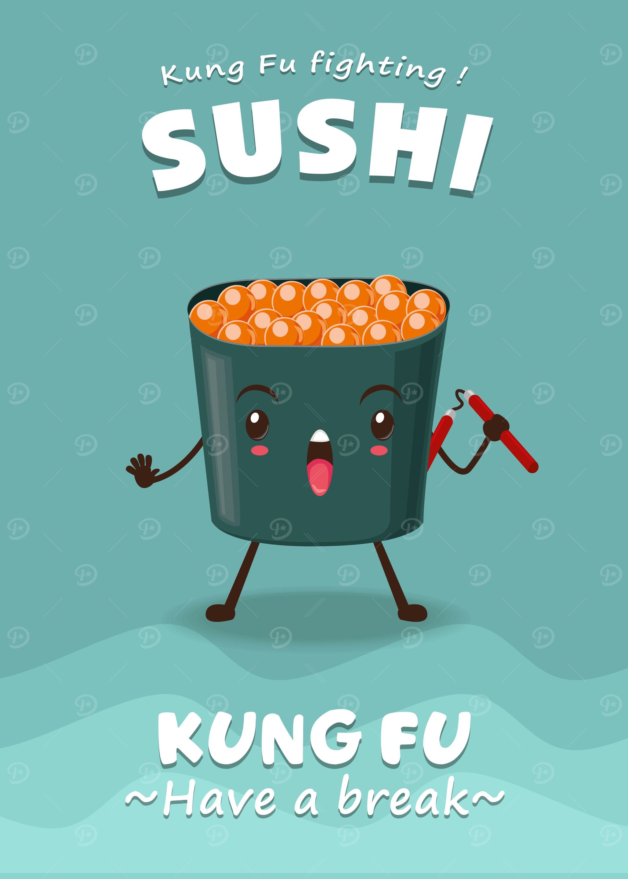 Sushi Kung Fu Fun Poster