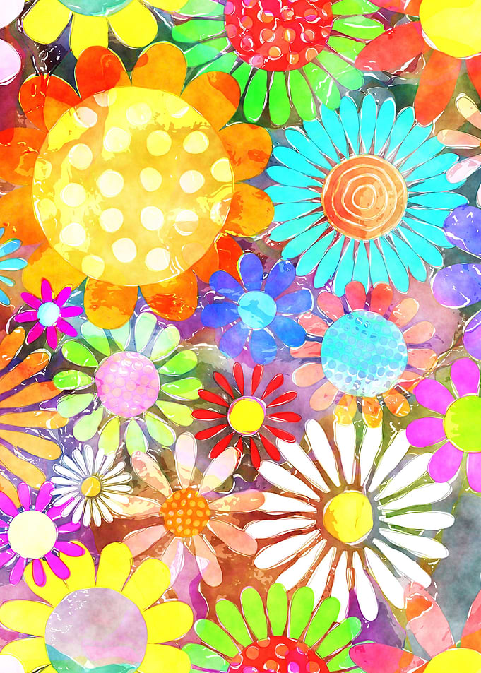 Watercolor Flower Power 10