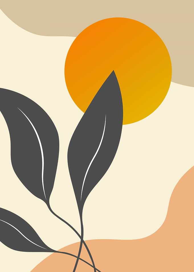 Sun botanical leaf shape