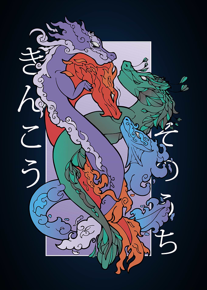 Japanese Elemental Dragons