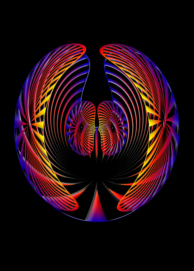 Ovale abstrait ailes