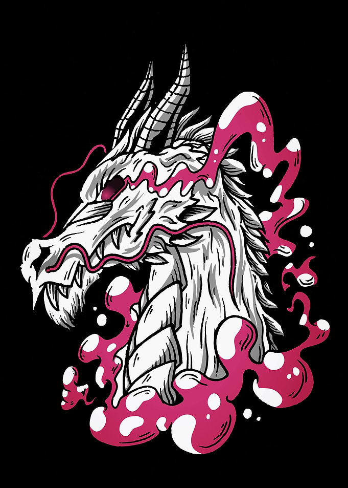 Dragon Head Illustration