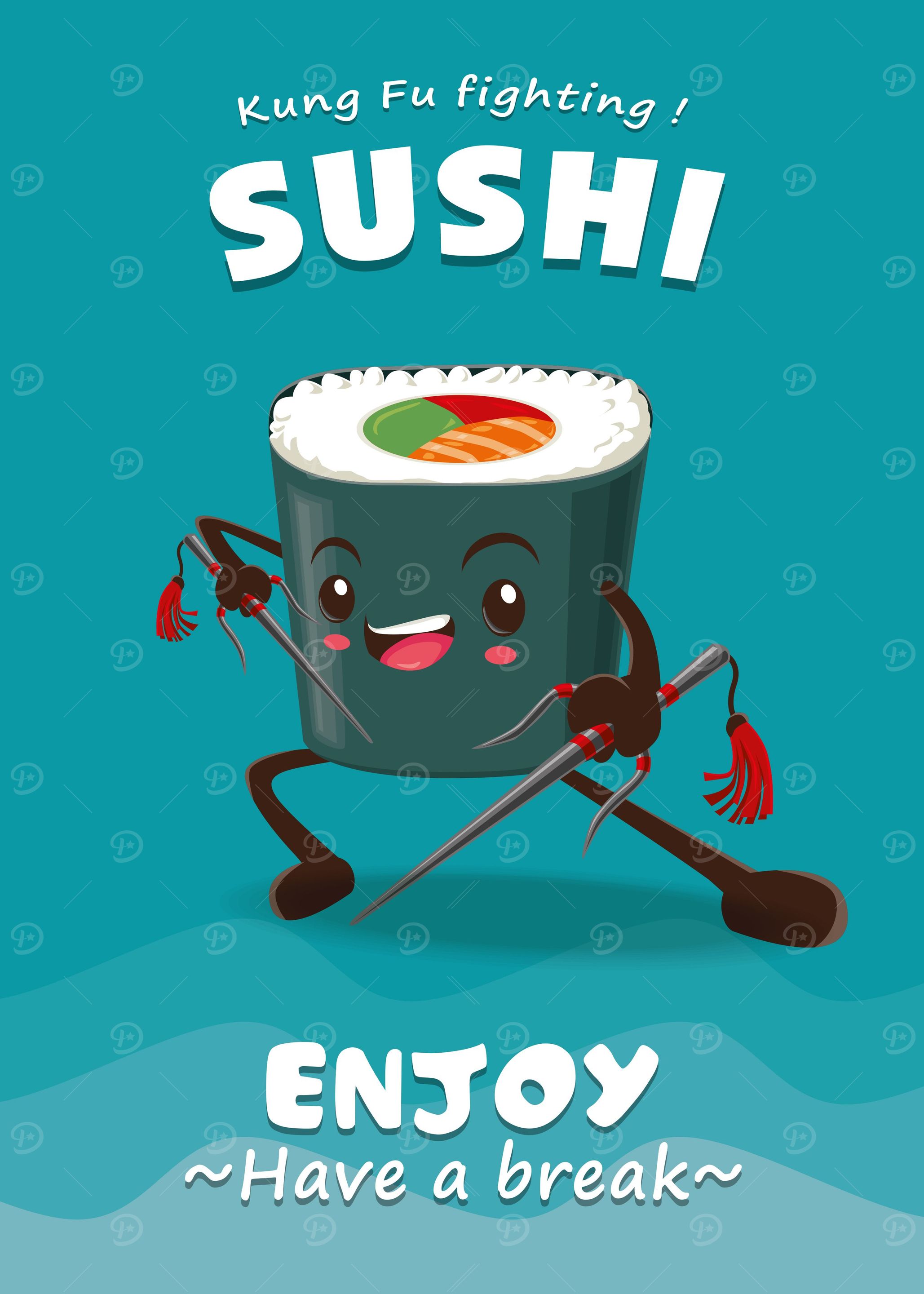 Sushi Kung Fu Fun Poster