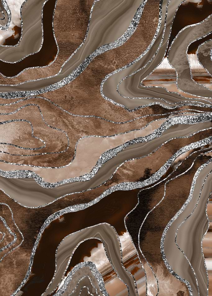Brown Marble Silver 2