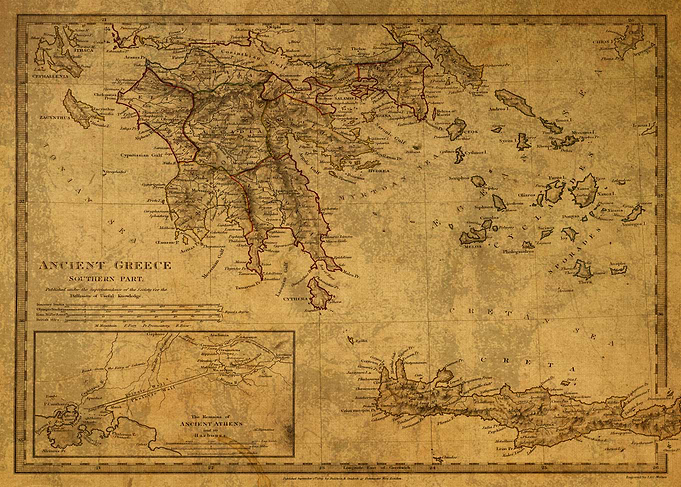 Southern Greece Map
