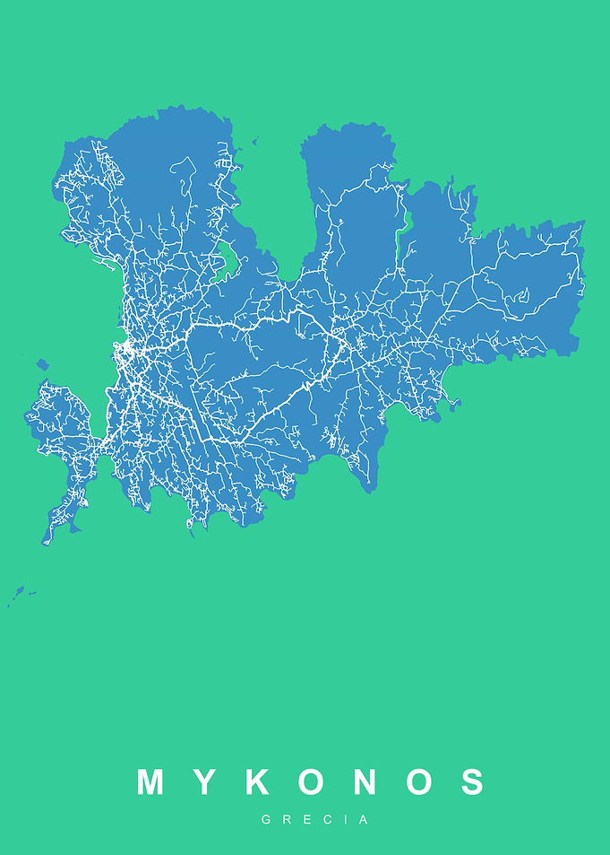 MYKONOS Map GRECIA