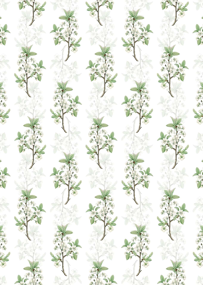 White Plum Flower Pattern