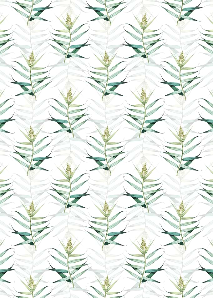 Floral Bush Cane Pattern