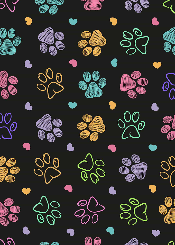 Colorful paw print