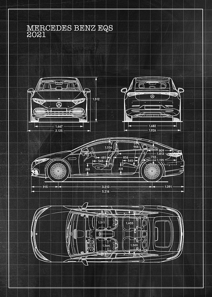 Blueprint MercedesBenz EQS