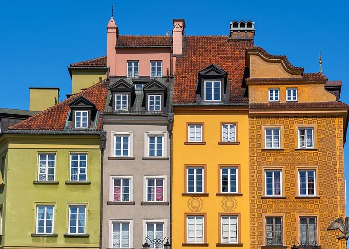 Old Town Houses In Warsaw