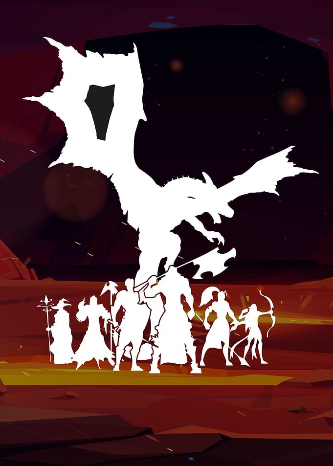 Fantasy hero group dragon