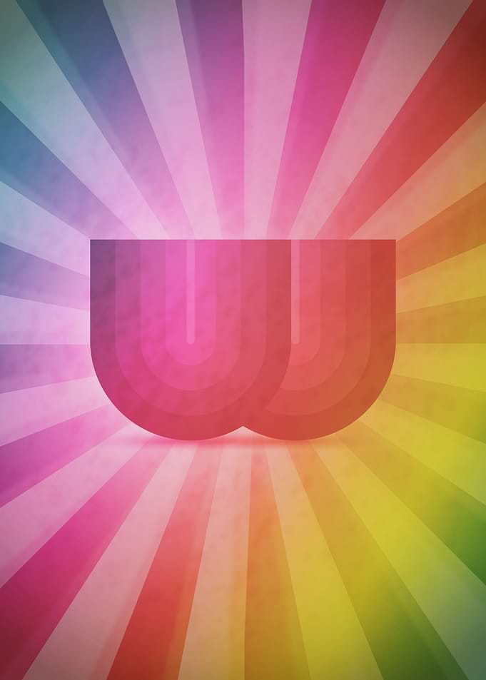 Retro letter W