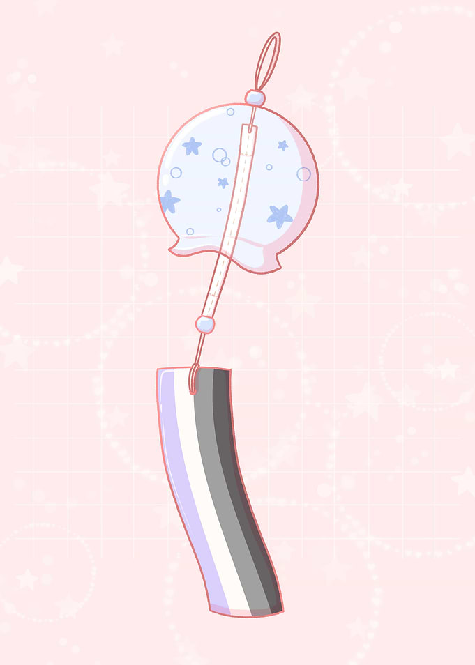 Asexual Pride Wind Chime