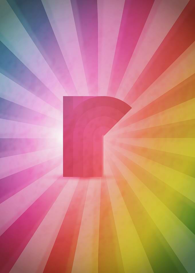 Retro letter R