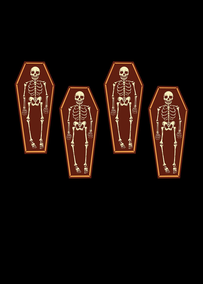 Skeleton In Coffin