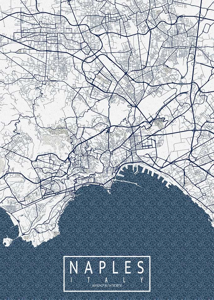 Naples City Map Coastal