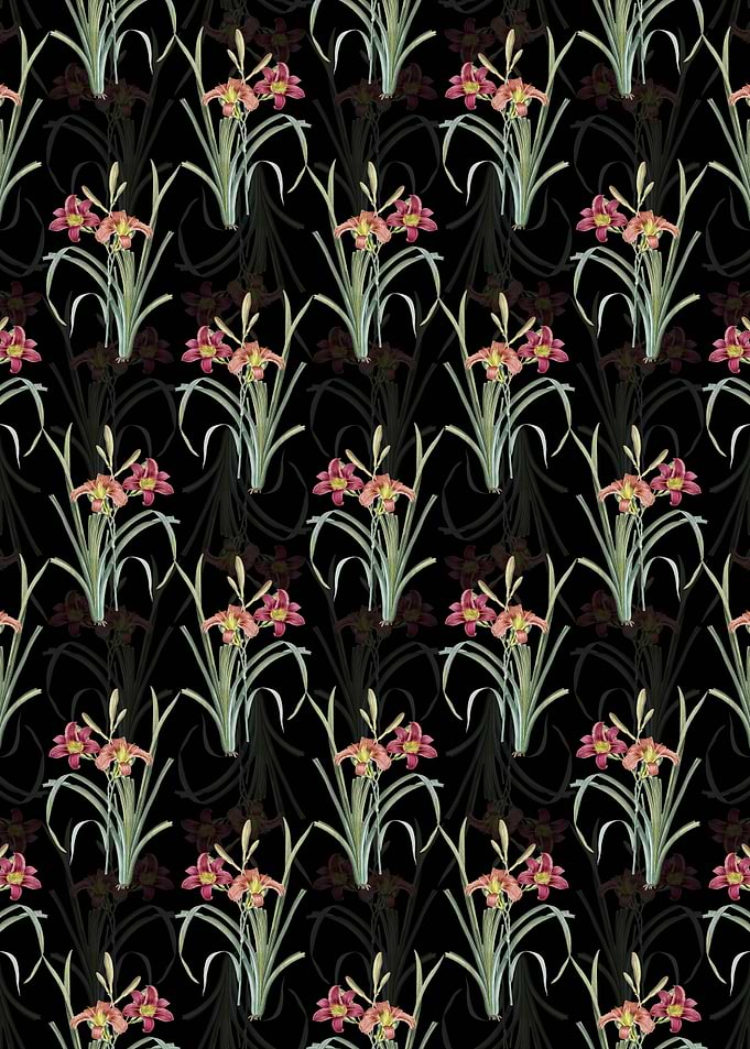 Orange Day Lily Pattern