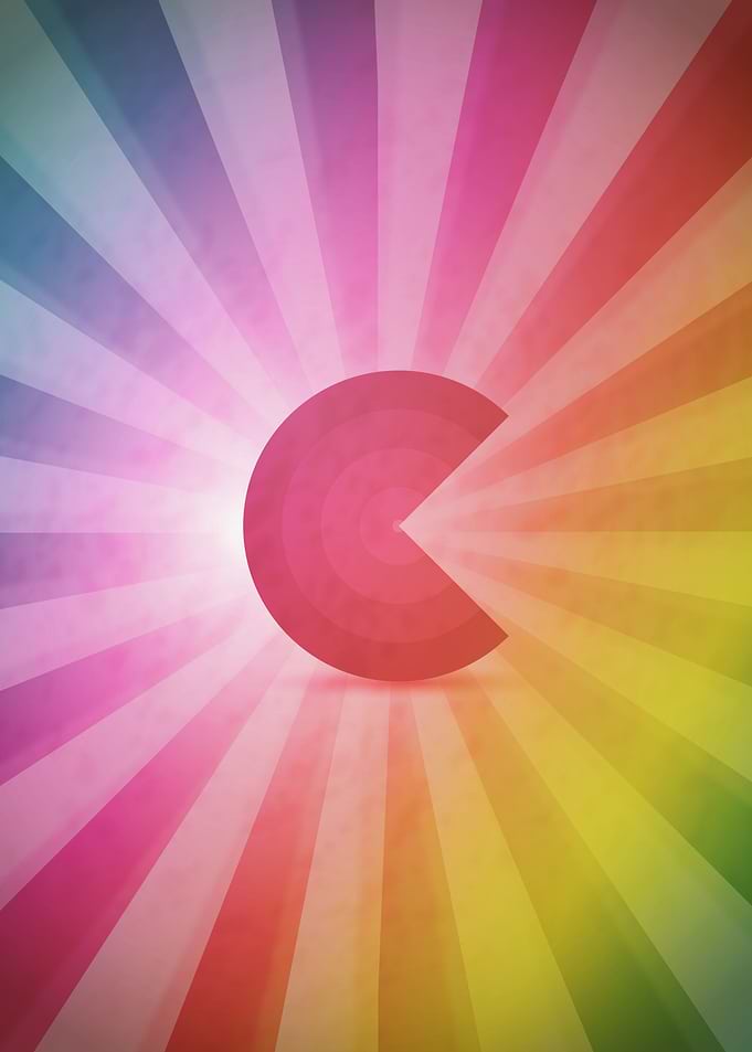 Retro letter C